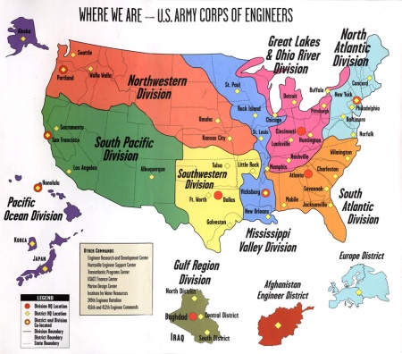 450px USACE Divisions Map 2007