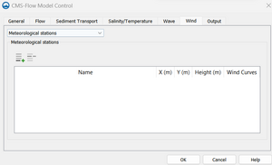 CMSFlow Model Parameters GeneralTab Flow Wind tab Meteorological Stations V13.2.12.png